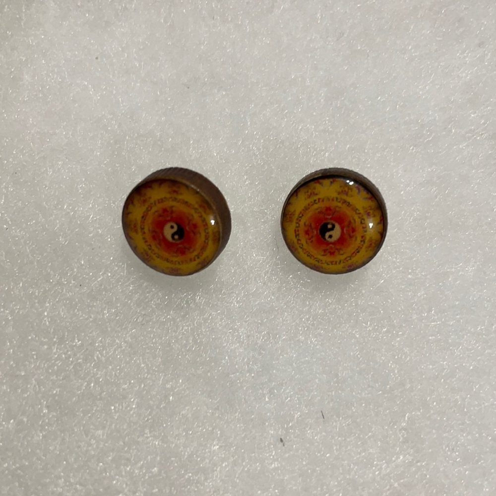 Hypoallergenic bamboo wood earrings